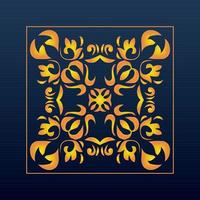 Decorative Abstract Geometric Background Gold Arabic Ornament Die Cut Pattern vector