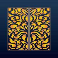 Decorative Abstract Geometric Background Gold Arabic Ornament Die Cut Pattern vector