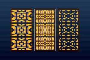 Decorative Abstract Geometric islamic Background Elegant Ornaments Card Cnc Cut vector