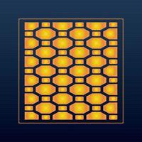 Decorative Abstract Geometric Background Gold Arabic Ornament Die Cut Pattern vector