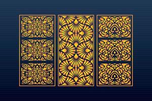 Decorative Abstract Geometric islamic Background Elegant Ornaments Card Cnc Cut vector