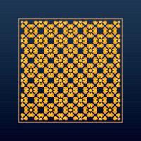 Decorative Abstract Geometric Background Gold Arabic Ornament Die Cut Pattern vector