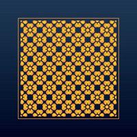 Decorative Abstract Geometric Background Gold Arabic Ornament Die Cut Pattern vector