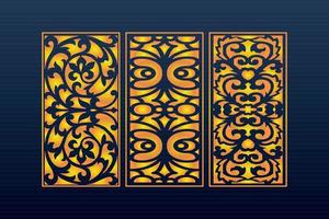 Decorative Abstract Geometric islamic Background Elegant Ornaments Card Cnc Cut vector