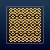 Decorative Abstract Geometric Background Gold Arabic Ornament Die Cut Pattern vector