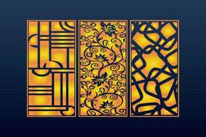 Decorative Abstract Geometric islamic Background Elegant Ornaments Card Cnc Cut vector