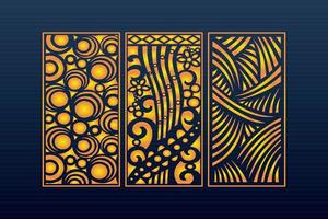 Decorative Abstract Geometric islamic Background Elegant Ornaments Card Cnc Cut vector