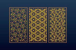 Decorative Abstract Geometric islamic Background Elegant Ornaments Card Cnc Cut vector