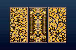 Decorative Abstract Geometric islamic Background Elegant Ornaments Card Cnc Cut vector