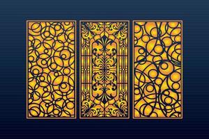 Decorative Abstract Geometric islamic Background Elegant Ornaments Card Cnc Cut vector