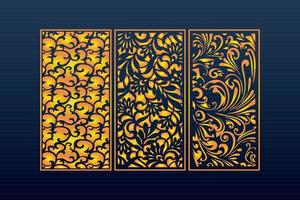 Decorative Abstract Geometric islamic Background Elegant Ornaments Card Cnc Cut vector