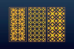 Decorative Abstract Geometric islamic Background Elegant Ornaments Card Cnc Cut vector