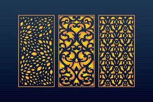 Decorative Abstract Geometric islamic Background Elegant Ornaments Card Cnc Cut vector