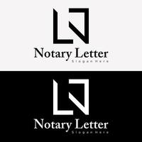 Letter N NL Black Monogram Alphabet Luxury Identity Elegant Business Logo Design Vector