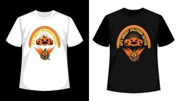 Vamos a pasar el rato con el diseño de camisetas del festival de Halloween. vector