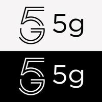 letra número 5g monograma alfabeto identidad negocio internet señal rápida inalámbrico logotipo diseño vector