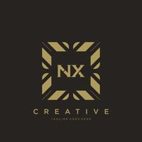 NX initial letter luxury ornament monogram logo template vector