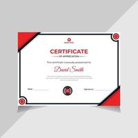 diseño de certificado moderno, plantilla de certificado de graduación vector gratis