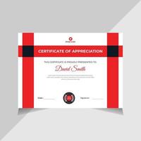 diseño de certificado moderno, plantilla de certificado de graduación empresarial vector gratis