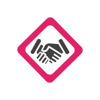 hand shake logo vector