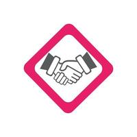 hand shake logo vector