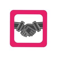 hand shake logo vector