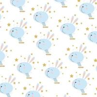 Seamless pattern with cute animal cartoons perfect for wrapping paper and decoration vector