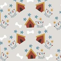 Seamless pattern with cute animal cartoons perfect for wrapping paper and decoration vector