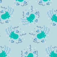 Cute animal cartoon pattern suitable for wallpaper vector
