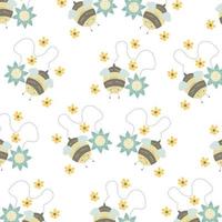 Cute animal cartoon pattern suitable for wallpaper vector