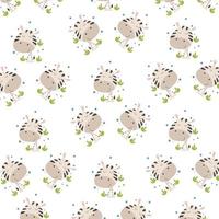 Cute animal cartoon pattern perfect for wrapping paper and decoration vector