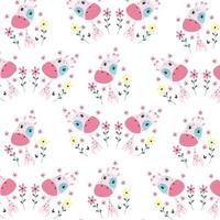 Seamless pattern with cute animal cartoons perfect for wrapping paper and decoration vector
