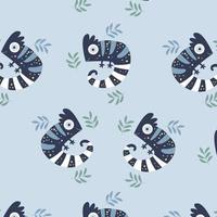 lindo patrón de dibujos animados de animales adecuado para papel tapiz vector