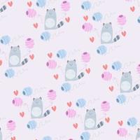 Cute animal cartoon pattern perfect for wrapping paper and decoration vector