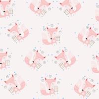 Cute animal cartoon pattern suitable for wallpaper vector