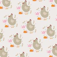 Seamless pattern with cute animal cartoons perfect for wrapping paper and decoration vector