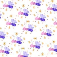 Cute animal cartoon pattern suitable for wallpaper vector