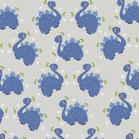 Seamless pattern with cute cartoon animals perfect for wallpaper vector