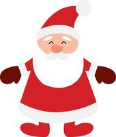 Santa toy, illustration, vector on white background.