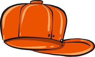 Big orange cap,illustration,vector on white background vector