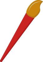 Red brush, illustration, vector on white background.