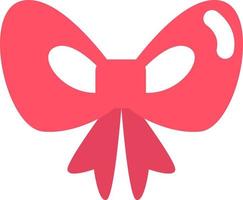 Pink bow, illustration, vector on a white background.