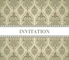 Invitation card in retro style vector