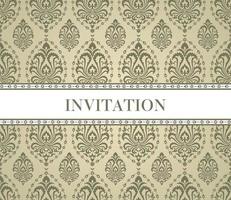 Invitation card in retro style vector