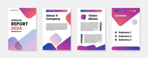 company annual report design template vector