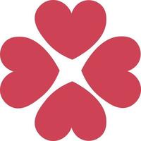 Heart flower icon Isolated vector sign symbol.