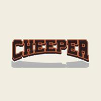 Cheeper Typography With Old School Style Font, Label Emblem Badge vector