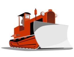 Bulldozer mechanischer Baggertraktor png