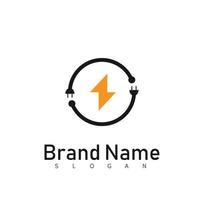 energy power logo technology symbol design vector