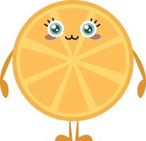 Orange slice, illustration, vector on white background